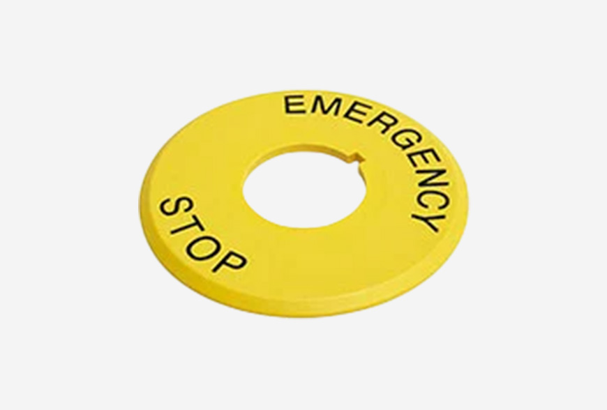 Emergency Stop Sticker