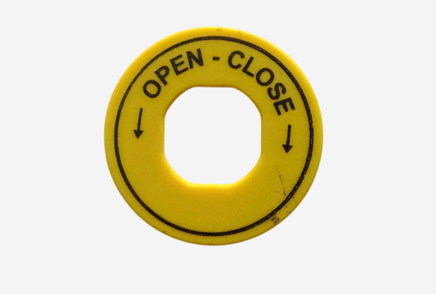 Open close panel sticker PVC